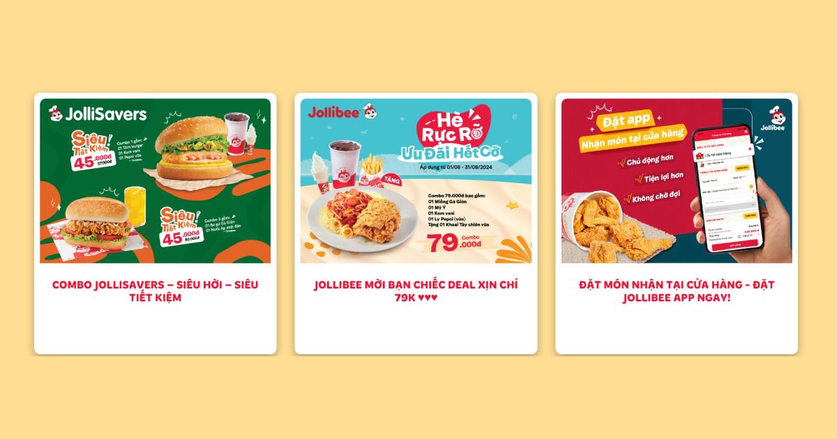 Chương trình khuyến mãi Jollibee Cà Mau