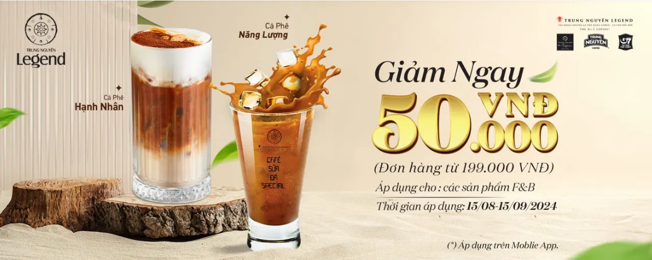 Khuyến mãi Trung Nguyên Legend ở Cà Mau