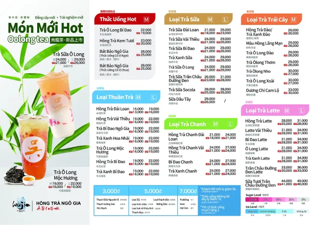 Menu Hồng Trà Ngô Gia