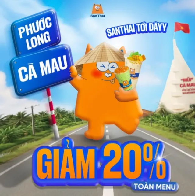 Chương trình khuyến mãi Trà sữa San Thái Cà Mau